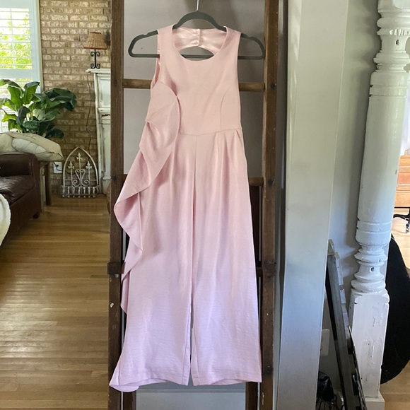 BARDOT JUNIOR PASTEL PINK RUFFLE JUMPSUIT GIRLS 14 NEW